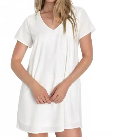 Lulus Women's Short Sleeve Freestyle Shift Dress In White