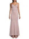 Lulus Women's Toasting The Eve Shimmer Mermaid Gown In Pink