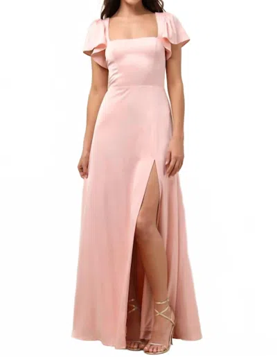 Lulus Women's Ultimate Sweetness Flutter Sleeve Maxi Dress In Light Pink