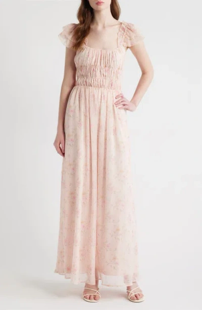 Lulus Yvette Floral Smocked Gown