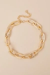 Lulus Zahra Gold Textured Chain Link Necklace In Gold
