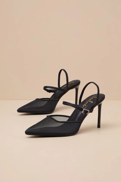 Lulus Fernany Black Suede Pointed-toe Ankle Strap Pumps