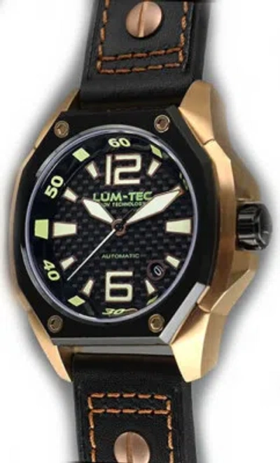 Pre-owned Lüm-tec Lum-tec Watch V6 Automatic Mens Black Leather Limited Edition Authorized Dealer