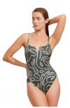Luma Gottex Artsy Chic V Wire One Piece In Multi