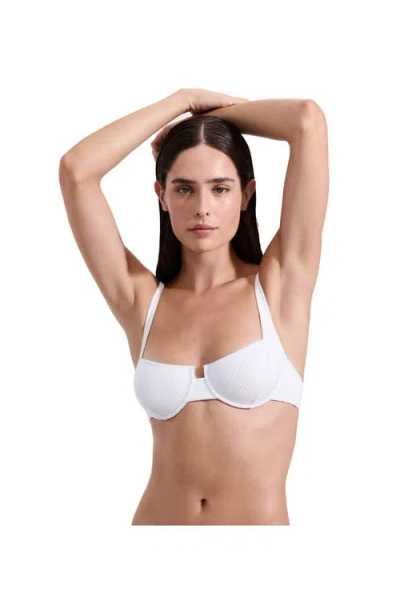 Luma Gottex Emanuelle Textured Underwire Bikini Top In White