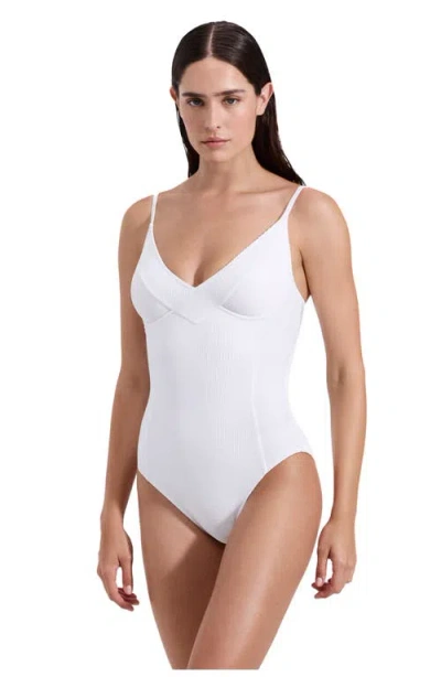 Luma Gottex Emanuelle Textured Underwire One Piece In White