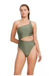 Luma Gottex High End One Shoulder Cut Out One Piece