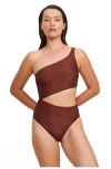 Luma Gottex High End One Shoulder Cut Out One Piece