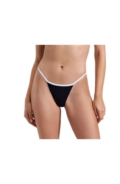 Luma Gottex Jackie Adjustable Low Rise Bikini Bottom In Black