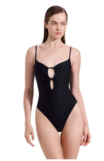 Luma Gottex Jackie Peek-a-boo One Piece In Black
