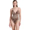 Luma Gottex Jasper Deep Plunge V Wire One Piece In Brown