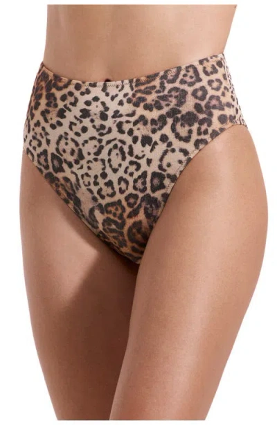 Luma Gottex Jasper High Waist Bikini Bottom In Brown