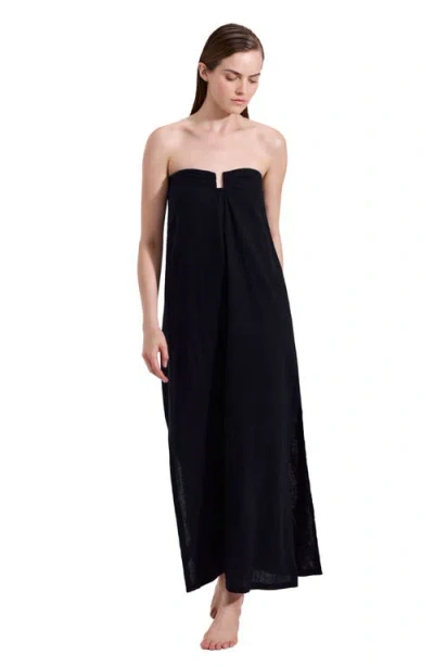 Luma Gottex La Mar U Wire Midi Dress Cover-up In Black