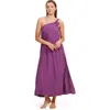 Luma Gottex One Shoulder Sarong Style Maxi Dress Coverup