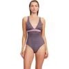 Luma Gottex Retro Touch V Neck One Piece