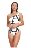 Luma Gottex Signature One Shoulder Cut Out One Piece