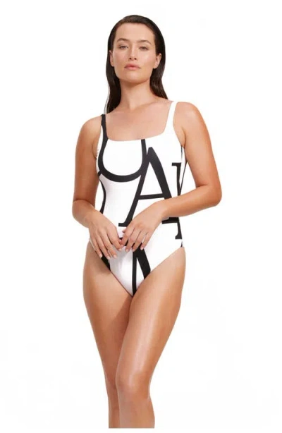 Luma Gottex Signature Square Neck Tank One Piece