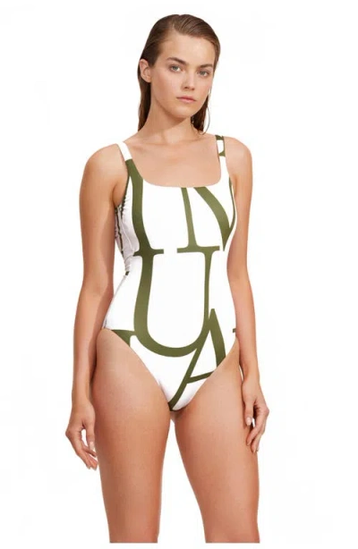 Luma Gottex Signature Square Neck Tank One Piece