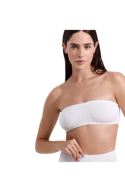 Luma Gottex Tulum Bandeau Bikini Top In White