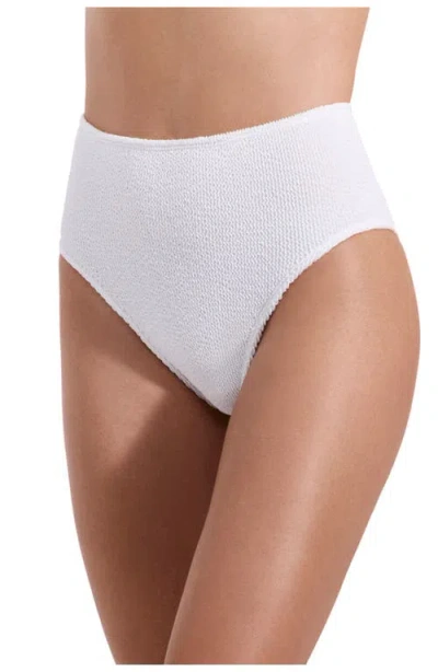 Luma Gottex Tulum High Waist Bikini Bottom In White