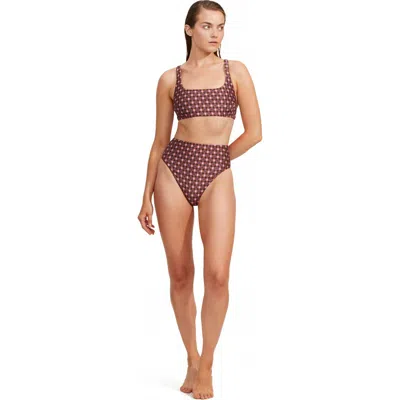Luma Gottex Vintage Charm Square Neck Bikini Top In Multi