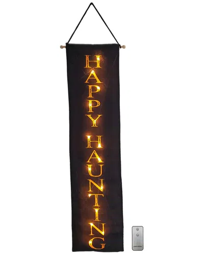 LUMABASE LUMABASE BATTERY-OPERATED LIGHTED HAPPY HAUNTING WALL BANNER