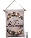 Lumabase Battery-operated Lighted Happy Holidays Wall Banner In Multicolor