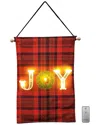 Lumabase Battery-operated Lighted Joy Wall Banner In Red