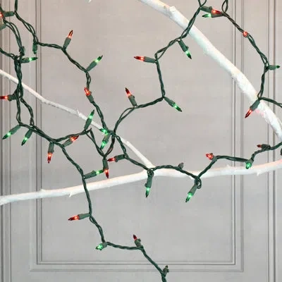Lumabase Electric Mini String Lights With 100 Bulbs In Red,green