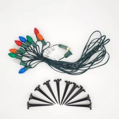 Lumabase Electric Pathway Lights With 10 Bulbs In Multicolor