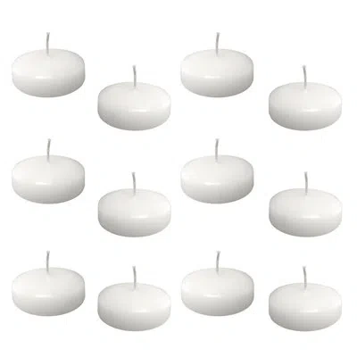 Lumabase Floating Wax Candles - 12 Count In White