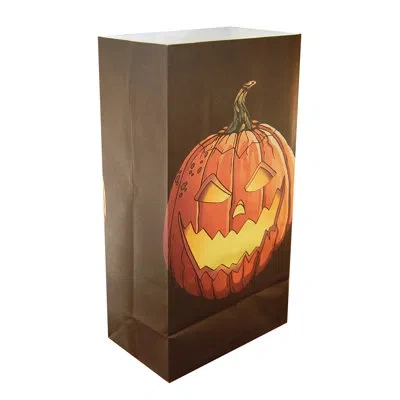 Lumabase Jack O' Lantern Paper Luminaria Bags - 24 Count