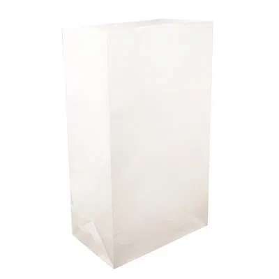 Lumabase Paper Luminaria Bags, White - 100 Count