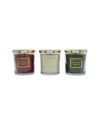 Lumabase Set Of 3 Holiday Home Collection Scented Wax Candles In Multicolor