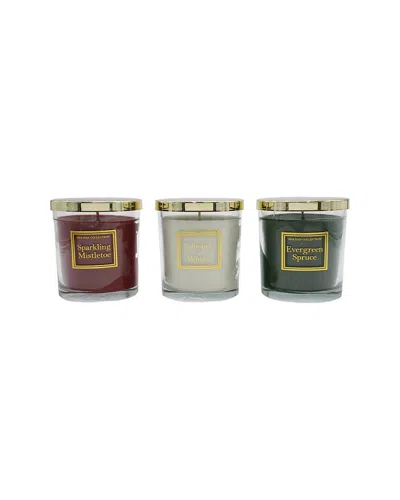 LUMABASE LUMABASE SET OF 3 HOLIDAY HOME COLLECTION SCENTED WAX CANDLES