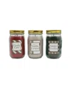 Lumabase Set Of 3 Holiday Sweets Collection Scented Wax Candles In Multicolor