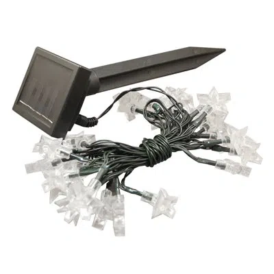 Lumabase Solar Powered Mini String Lights With 30 Stars In Black
