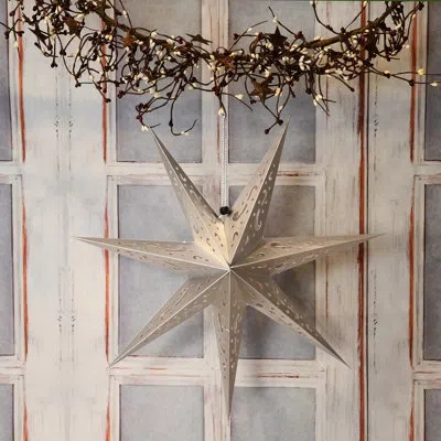 Lumabase Star Hanging Lantern - 3 Piece In Silver