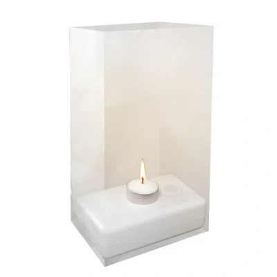 Lumabase Weighted Candleholder For Luminarias In White