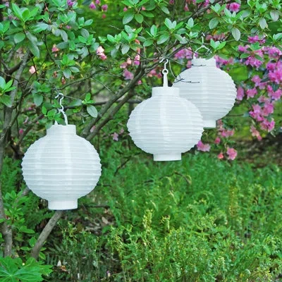 Lumabase White Solar Powered Lanterns - 3 Count