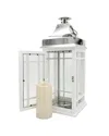 Lumabase Wooden Lantern With Battery-operated Candle In White