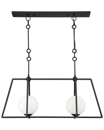 Lumanity Stratus Large 2-light Linear Bronze Chandelier In Black