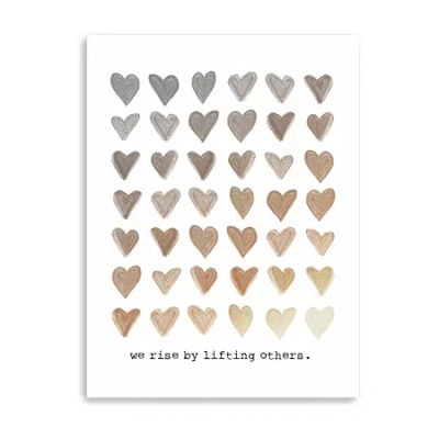 Lumaprints 18x24 We Rise By Lifting Others Canvas Wall Art In White