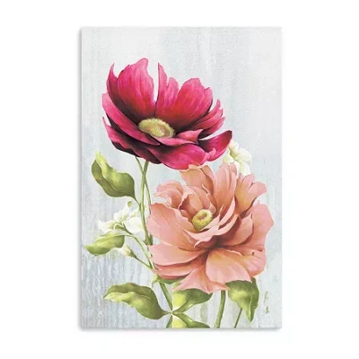 Lumaprints 24''x36'' Pretty Peonies Canvas Art In Red