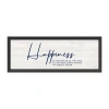 Lumaprints Bathroom Panel - Happiness Framed Canvas Art In White