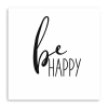 Lumaprints Be Happy Giclee Canvas Art In Black