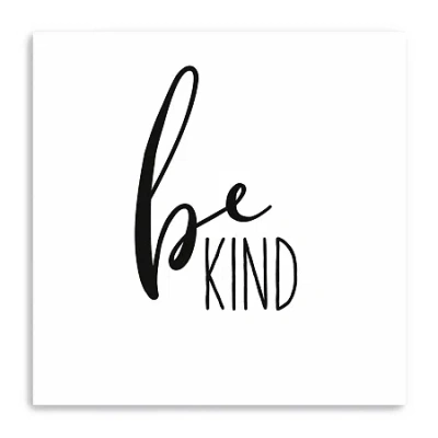 Lumaprints Be Kind Giclee Canvas Art In Black