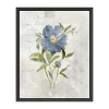 Lumaprints Blue Linen Peony Framed Canvas Art In Blue
