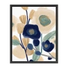 Lumaprints Blue Poppy Cascade Framed Canvas Art In Blue