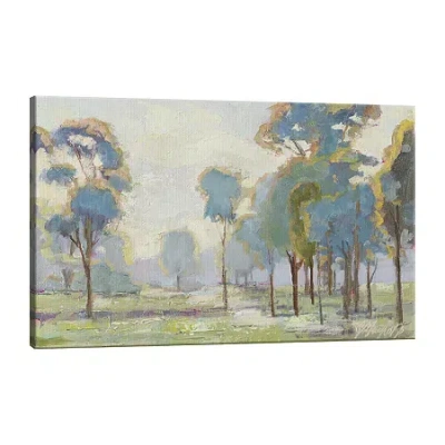 Lumaprints Blue Trees In Landscape Giclee Canvas Art In Multi